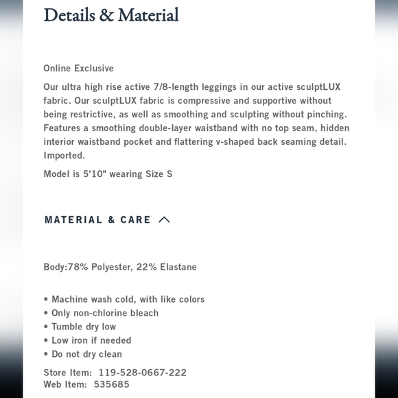 NWT YPB cerulean 7/8 workout legging - Picture 7 of 7